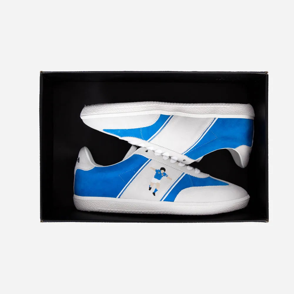 White - Blue